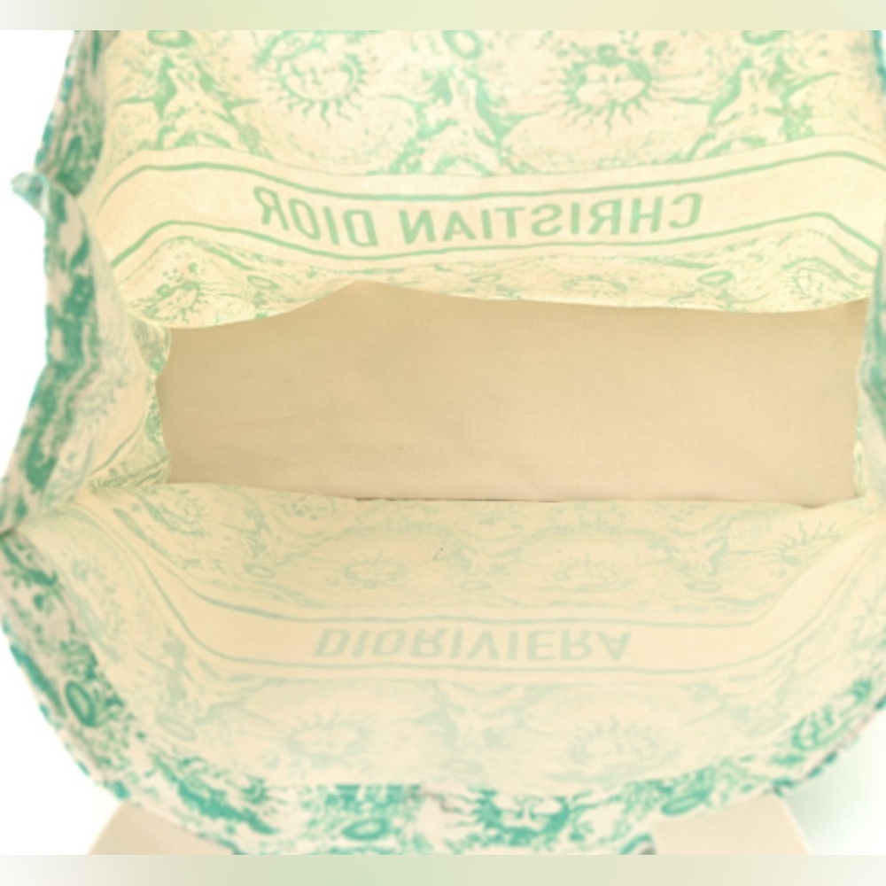 Dior Tote Christian Dior logo Aquamarine Soleil Bag NWT Dior LTD Teal Dioriviera - Picture 2 of 9
